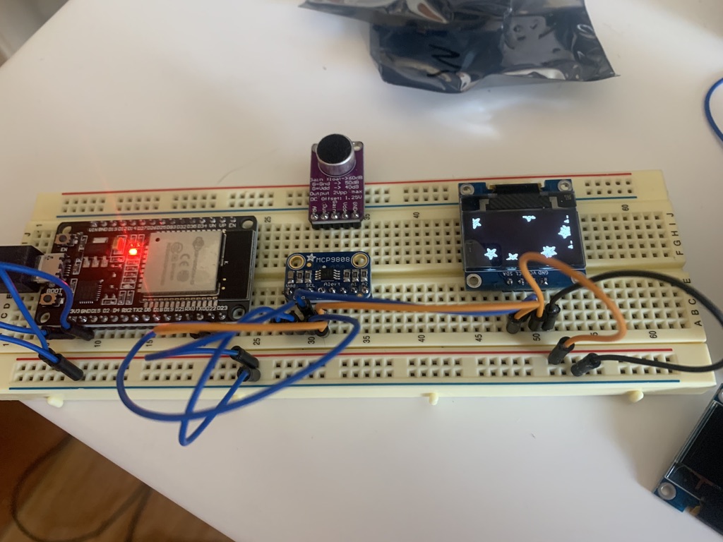 New components on a breadboard working